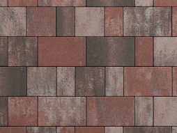 Плитка тротуарная Старый город Б.1.Фсм.6 колормикс гладкий закат, комплект 3 шт, толщина 60 мм