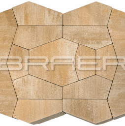 Плитка тротуарная BRAER Витраж Color Mix Плато, толщина 80 мм
