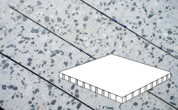 Плитка тротуарная Готика, Granite FINO, Плита Б.10.К.10, Грис Парга, 1000*1000*100 мм