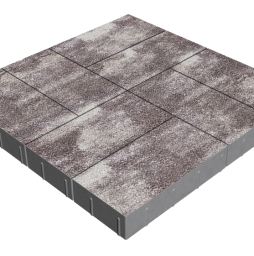 Плитка тротуарная SteinRus Грас Б.4.П.8, Antico, Браун, 400*200*80 мм