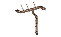 Водосточная система Docke STANDARD 120/80 мм, светло-коричневый