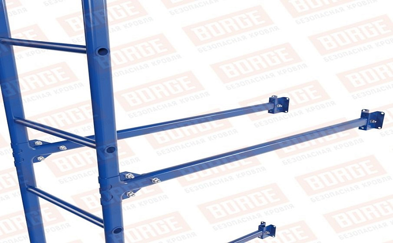 Лестница фасадная Borge (нижняя секция) оцинкованная RAL 5005, 2,7 м