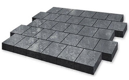 Плитка тротуарная SteinRus, Valencia Б.3.К.8, гладкая, ColorMix Актау, 300*300*80 мм