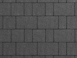 Плитка тротуарная Старый город Б.1.Фсм.8 гранит черный, комплект 3 шт, толщина 80 мм