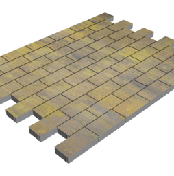 Плитка тротуарная SteinRus Прямоугольник А.6.П.4, гладкая, Бромо, 200*100*40 мм