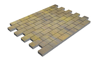 Плитка тротуарная SteinRus Прямоугольник А.6.П.4, гладкая, Бромо, 200*100*40 мм
