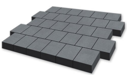 Плитка тротуарная SteinRus Valencia Б.3.К.8 гладкая, серый, 300*300*80 мм