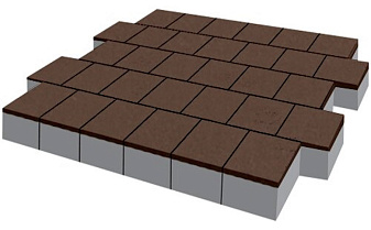 Плитка тротуарная SteinRus Армор В.2.К.8, гладкая, коричневый, 100*100*100 мм