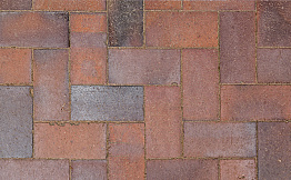 Клинкерная брусчатка Muhr №04S Rotbraun-bunt spezial, 200*100*52 мм
