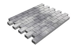 Плитка тротуарная SteinRus Прямоугольник Б.6.П.6, гладкая, Монохром, 200*100*60 мм