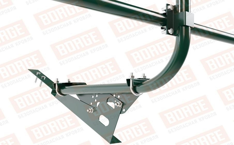 Кровельное ограждение Borge для кровли из композитной черепицы оцинкованное RAL 6005, 300*60 см