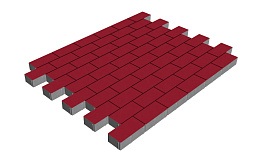 Плитка тротуарная SteinRus Прямоугольник Б.6.П.6, гладкая, винный, 200*100*60 мм