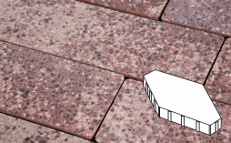 Плитка тротуарная Готика, Granite FINO, Зарядье Б.6.Ш.10 без фаски, Сансет, 600*400*100 мм
