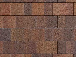 Плитка тротуарная Старый город Б.1.Фсм.8 листопад гранит арабская ночь, комплект 3 шт, толщина 80 мм