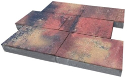 Плитка тротуарная SteinRus Парк Плейс Б.3.П.8 гладкая, ColorMix Оригон, 600*300*60 мм