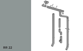 Квадратная водосточная система Orima 110/85*85 мм, RR 22