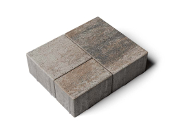 Плитка тротуарная Старый город Б.1.Фсм.8 листопад гладкий песчаник, комплект 3 шт, толщина 80 мм