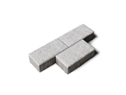 Плитка тротуарная Прямоугольник Б.2.П.6 стоунмикс белый, 200*100*60 мм