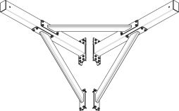 Кронштейн Grand Line угловой под гасительную сетку RAL 6005