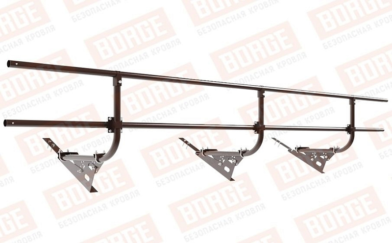 Кровельное ограждение Borge для черепичной кровли оцинкованное RAL 8017, 300*60 см