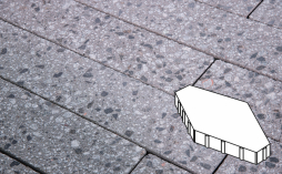 Плитка тротуарная Готика, City Granite FINERRO, Зарядье Б.6.Ш.10, Галенит, 600*400*100 мм