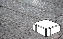 Плитка тротуарная Готика, City Granite FINO, Квадрат В.1.К.8, Галенит, 100*100*80 мм
