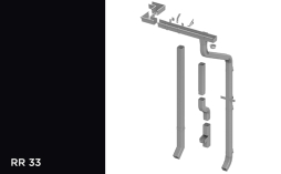 Квадратная водосточная система Orima 110/85*85 мм, RR 33