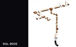 Водосточная система Galeco STAL 135/90 мм, RAL 9005