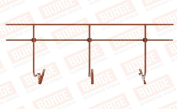Кровельное ограждение Borge для черепичной кровли оцинкованное RAL 8004, 300*120 см