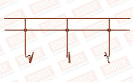 Кровельное ограждение Borge для черепичной кровли оцинкованное RAL 8004, 300*120 см