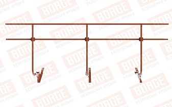 Кровельное ограждение Borge для черепичной кровли оцинкованное RAL 8004, 300*120 см