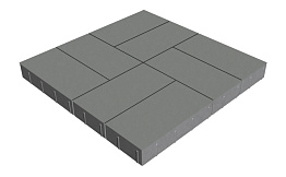 Плитка тротуарная SteinRus Грас Б.4.П.8, гладкая, серый, 400*200*80 мм