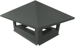 Дымник на трубу Grand Line 520*390 мм 0,45 PE с пленкой RAL 7005 мышино-серый