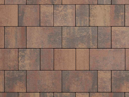 Плитка тротуарная Старый город Б.1.Фсм.8 листопад гладкий арабская ночь, комплект 3 шт, толщина 80 мм