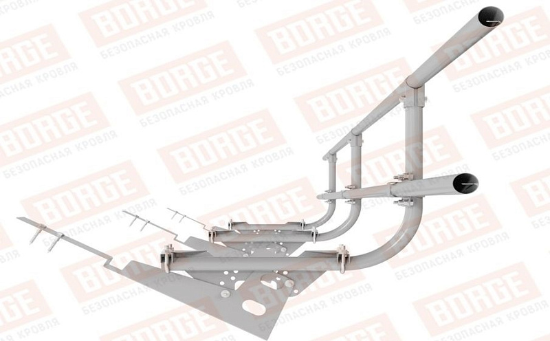 Кровельное ограждение Borge для черепичной кровли оцинкованное RAL 7004, 300*60 см