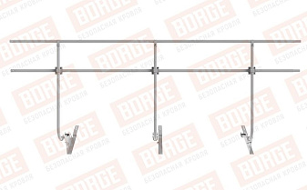 Кровельное ограждение Borge для черепичной кровли оцинкованное RAL 7004, 300*120 см