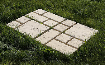 Тротуарная плитка-георешетка White Hills Тиволи, GS900-18, пескобетон, 580*380*80 мм