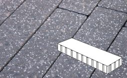 Плитка тротуарная Готика, Granite FINERRO, Плита Б.3.П.10, Ильменит, 500*125*100 мм