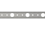 Рейка прижимная стальная РС 2 Termoclip, 3000*31*1,5 мм