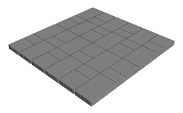 Плитка тротуарная SteinRus Новый город А.7.Фсм.4, гладкая, серый, толщина 40 мм