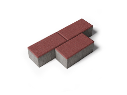 Плитка тротуарная Прямоугольник Б.2.П.8 гранит красный, 200*100*80 мм