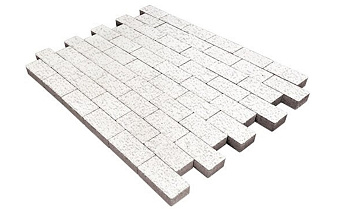 Плитка тротуарная SteinRus Прямоугольник Лайн А.6.П.4 Native, белый, 200*100*40 мм