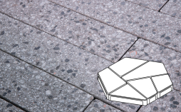 Плитка тротуарная Готика, City Granite FINERRO, Полигональ Б.8.Фсм.8, Галенит, 893*780*80 мм