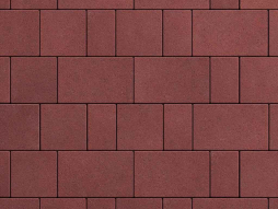 Плитка тротуарная Старый город Б.1.Фсм.8 стандарт гладкий красный, комплект 3 шт, толщина 80 мм