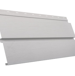 Софит металлический Grand Line Квадро брус без перфорации, сталь 0,45 мм Print Elite, Milky Wood