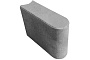 Шарнирный бордюр SteinRus, БРШ 25.20.8R, гладкая, серый, 250*200*80 мм