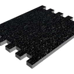 Плитка тротуарная SteinRus Прямоугольник Б.6.П.6 Backwash, Базальт, 200*100*60 мм