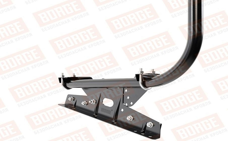 Кровельное ограждение Borge для фальцевой кровли оцинкованное RAL 9005, 300*120 см