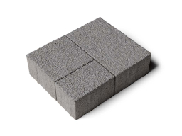 Плитка тротуарная Старый город Б.1.Фсм.8 гранит серый, комплект 3 шт, толщина 80 мм