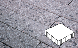 Плитка тротуарная Готика Granite FINERRO, Квадрат В.3.К.8, Галенит 300*300*80 мм